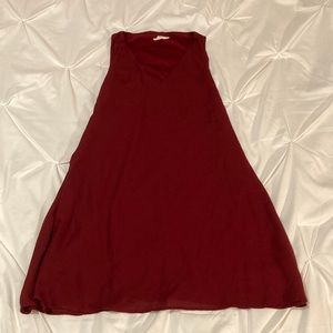 Deep red dress